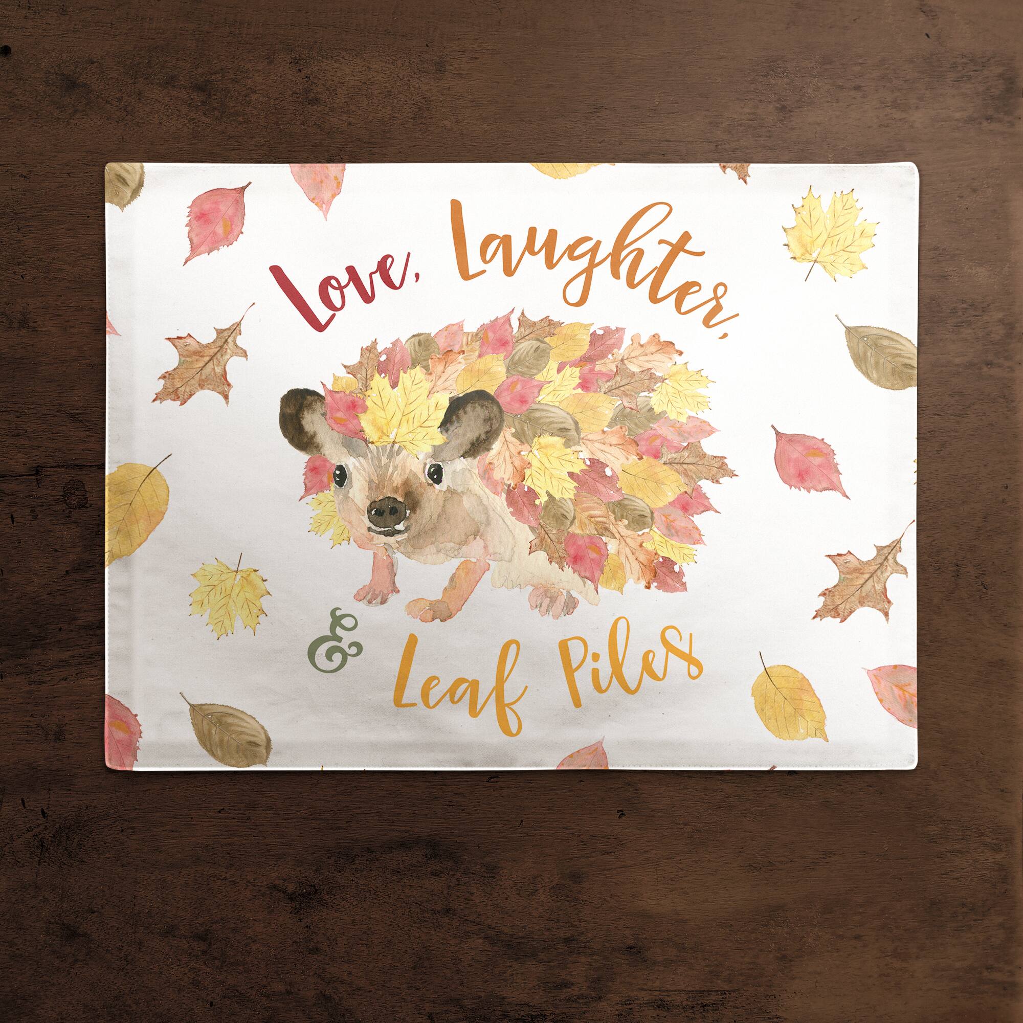Leaf Hedgehog Cotton Twill Placemat
